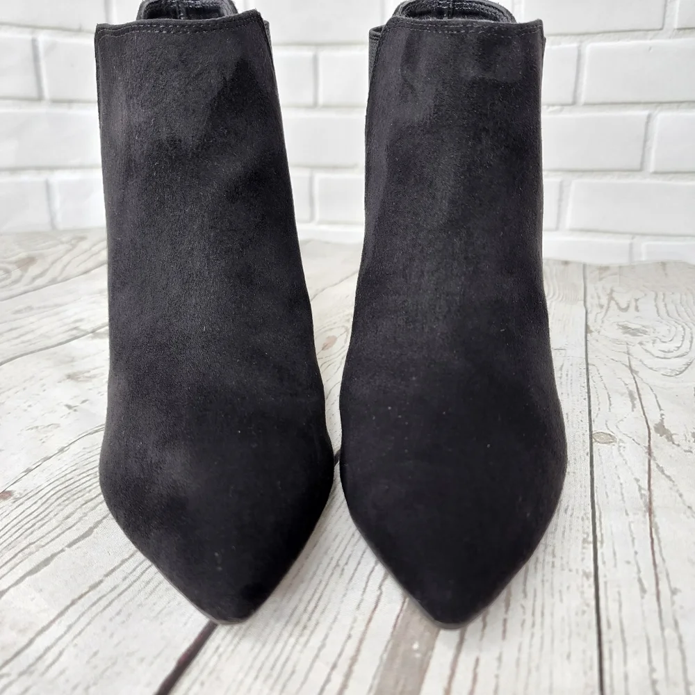 Marc Fisher Kalita Women's Ankle Boot Heels Slip On Pointed Toe Black - Picture 4 of 14